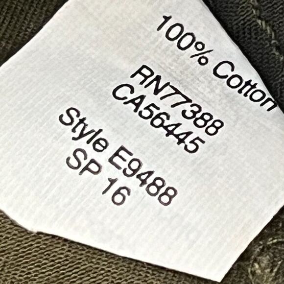 J.Crew Womens Military-Style Utility Jacket  Olive Green Cotton Blend XL - Picture 14 of 15